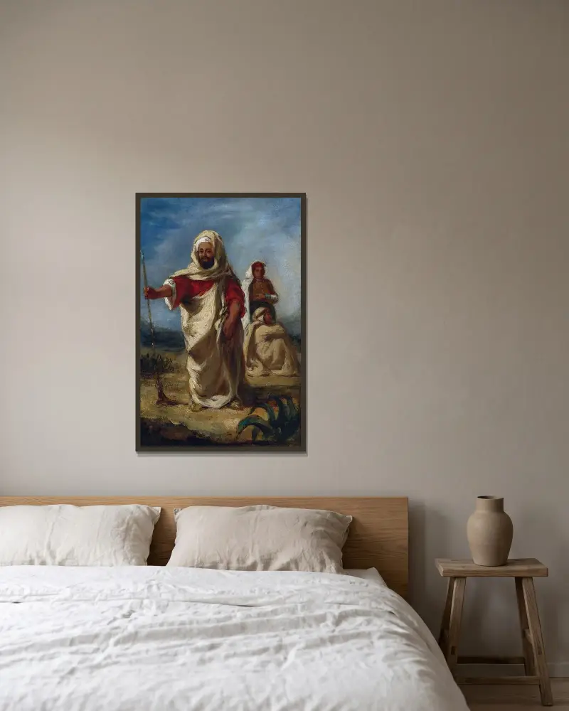 Marockansk hövding, Eugène Delacroix v rámu na stěně