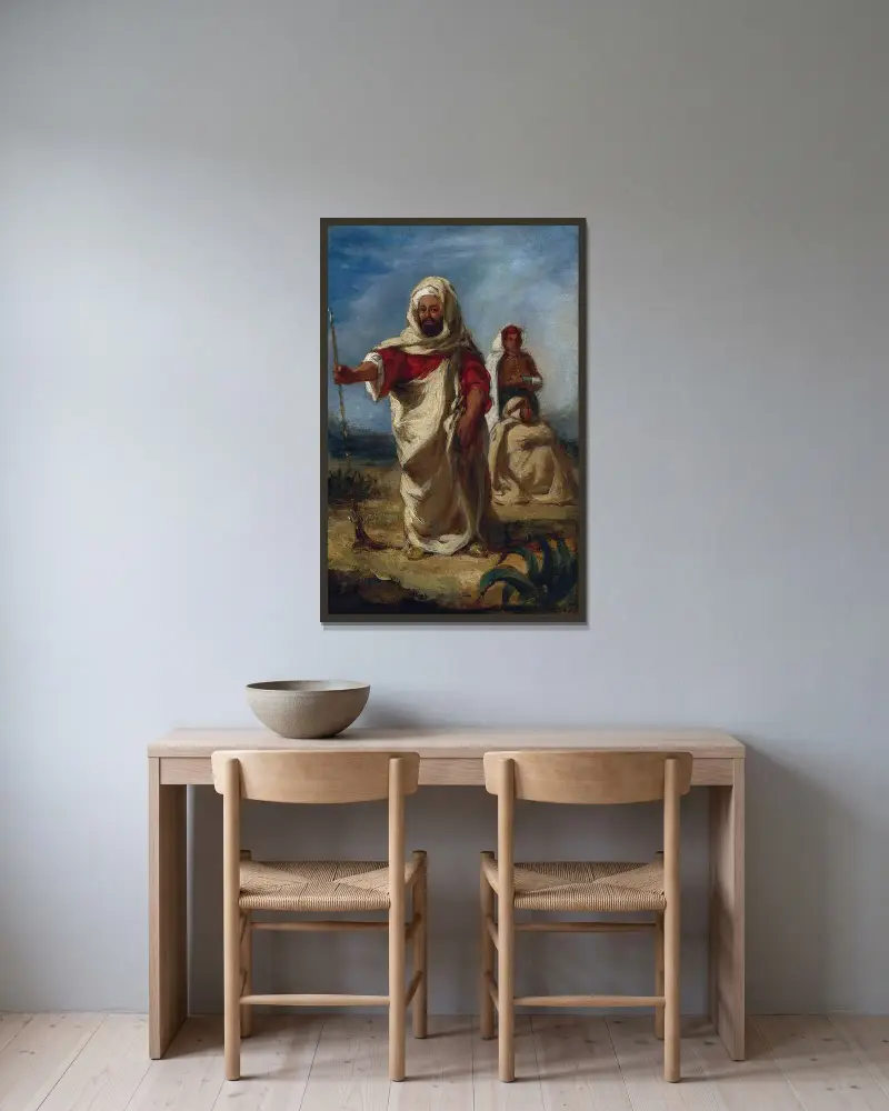 Marockansk hövding, Eugène Delacroix v rámu na stěně