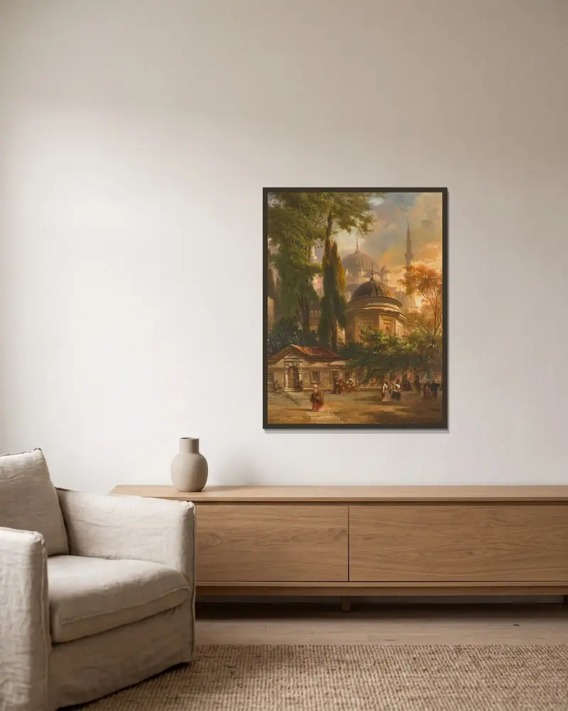 Hagia Sofia, Konstantinopel av Eugène Flandin inramad på en vägg
