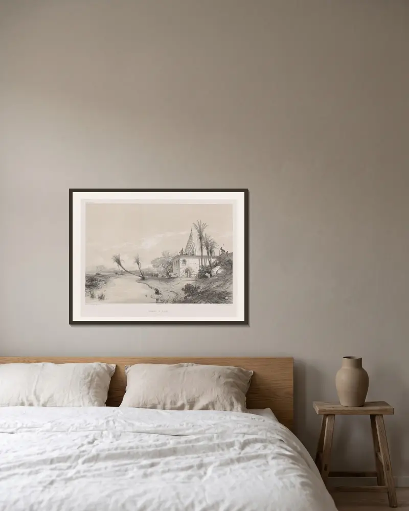 Daniels Grab (Chouster) von Eugène Flandin gerahmt an einer Wand