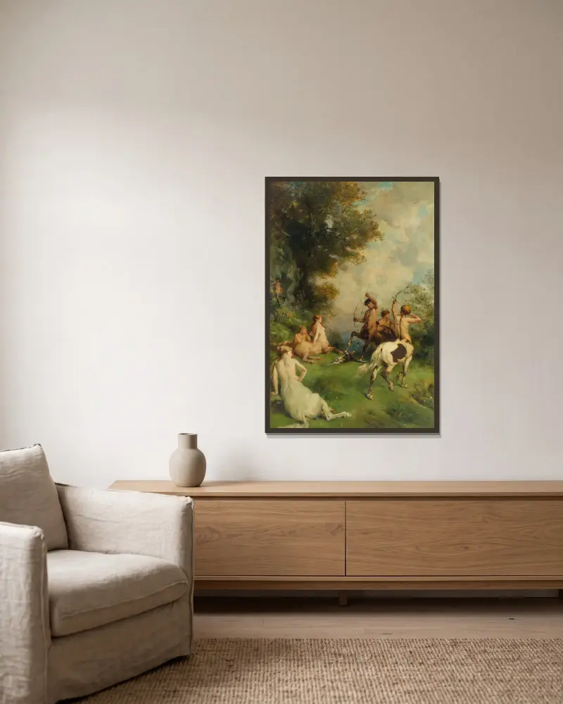 Kentauren von Eugène Fromentin gerahmt an einer Wand