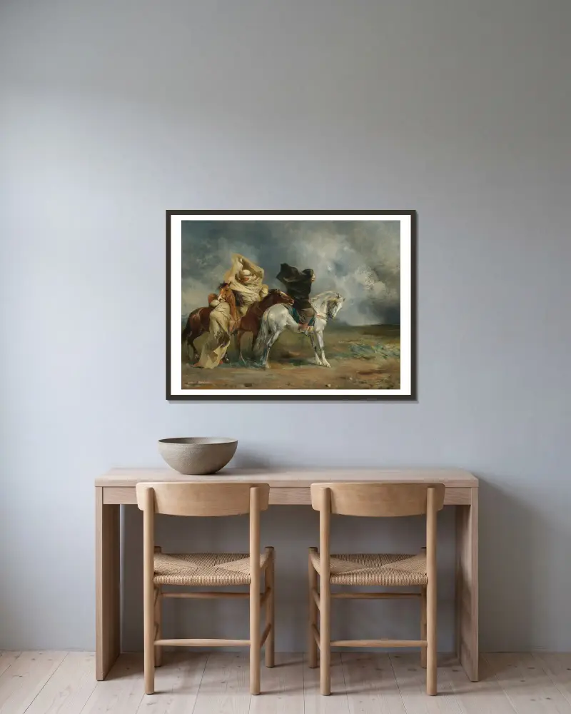 Le Simoun, Eugène Fromentin w ramie na ścianie