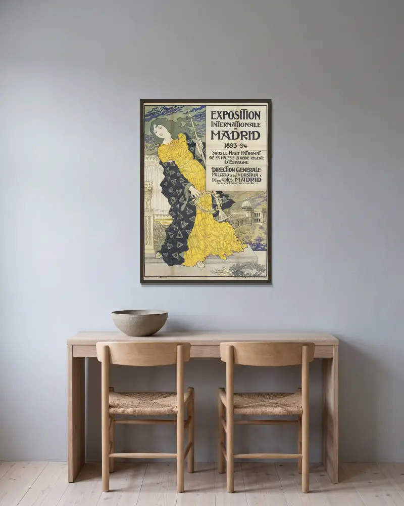 Międzynarodowa wystawa w Madrycie, Eugène Grasset w ramie na ścianie