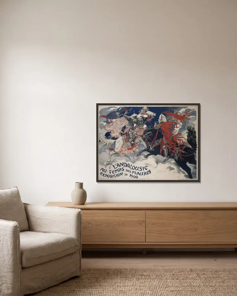 Andalusien zur Zeit der Mauren von Eugène Grasset gerahmt an einer Wand