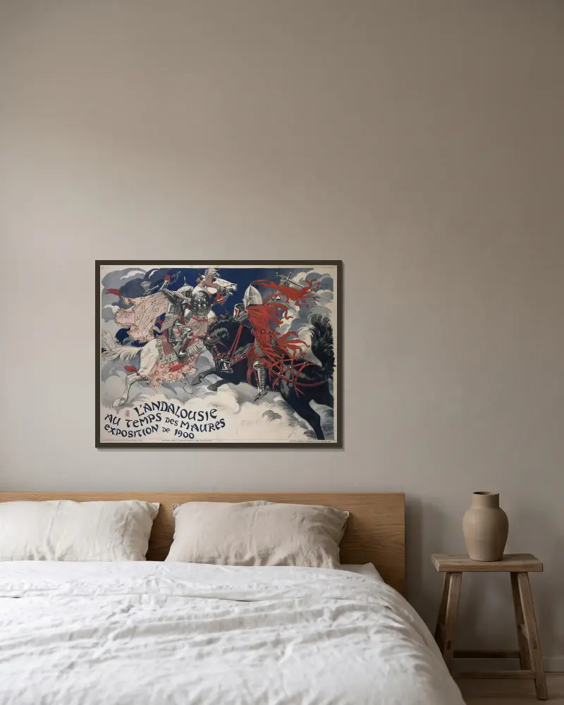 Andalusien zur Zeit der Mauren von Eugène Grasset gerahmt an einer Wand