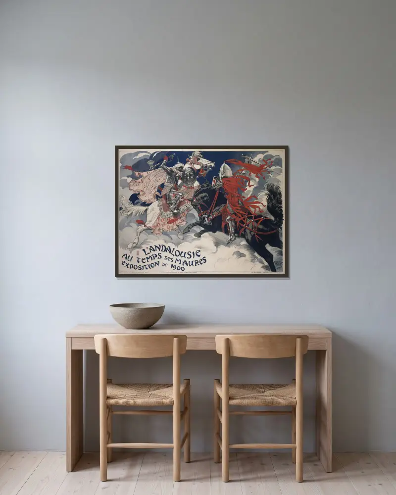 Andalusien zur Zeit der Mauren von Eugène Grasset gerahmt an einer Wand