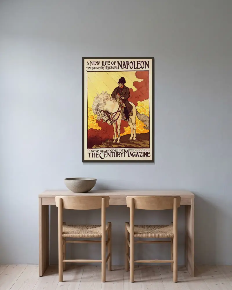 Napoléon von Eugène Grasset gerahmt an einer Wand