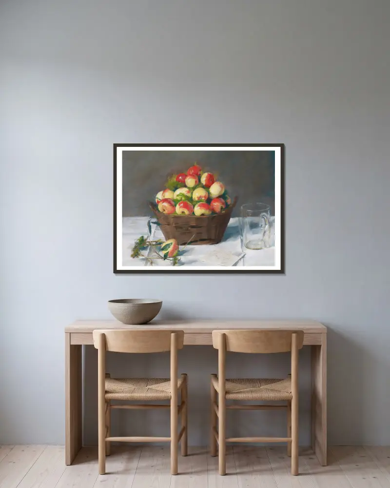 Pommes d’Api von Eva Gonzalès gerahmt an einer Wand