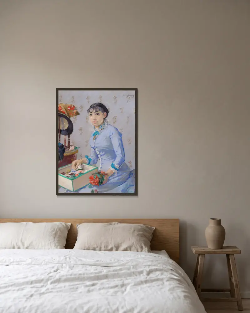 Modistens butik, Eva Gonzalès v rámu na stěně