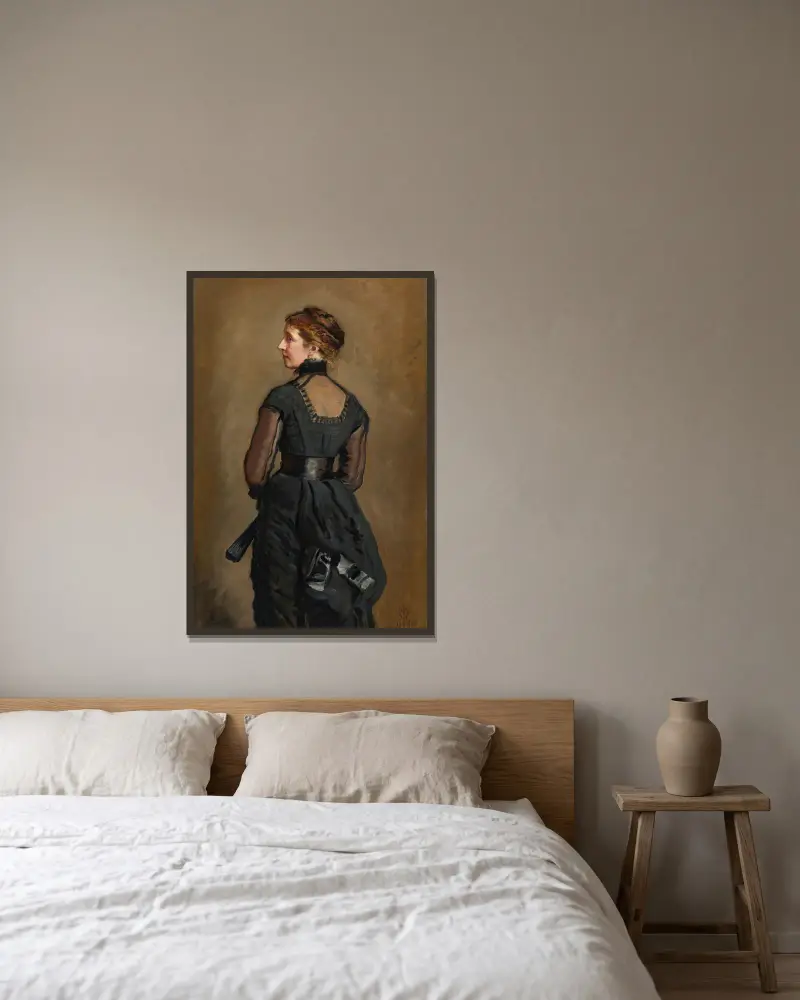 Portrait Of Kate Perugini, Daughter Of Charles Dickens av Sir John Everett Millais inramad på en vägg