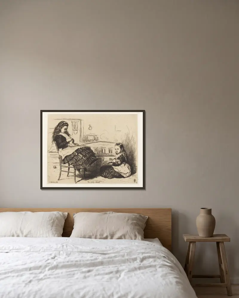 Domek dla lalek, Sir John Everett Millais w ramie na ścianie
