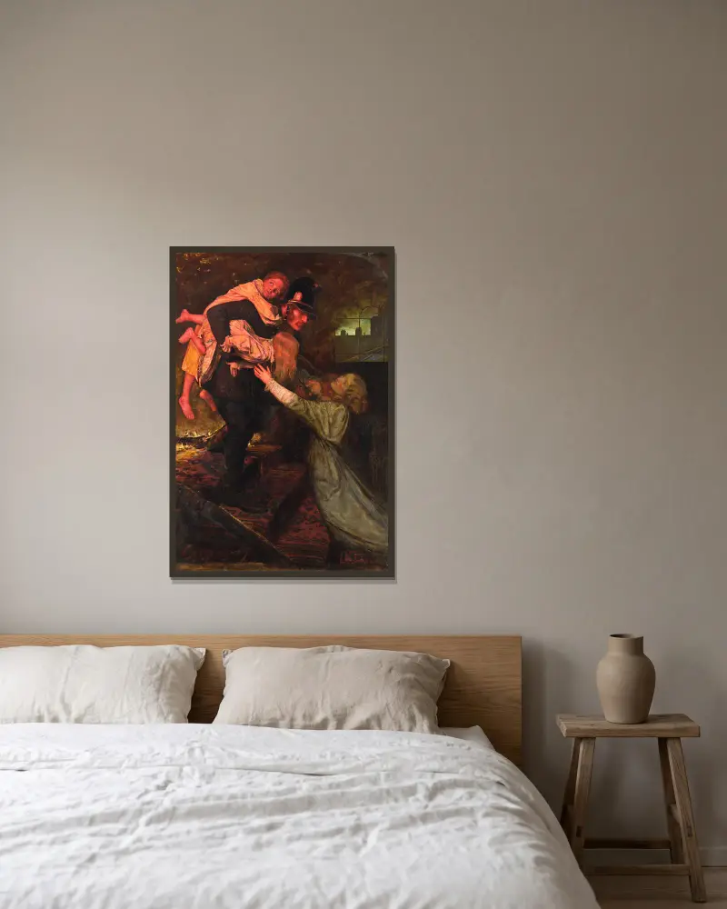 Záchrana – Nr. 1, Sir John Everett Millais v rámu na stěně
