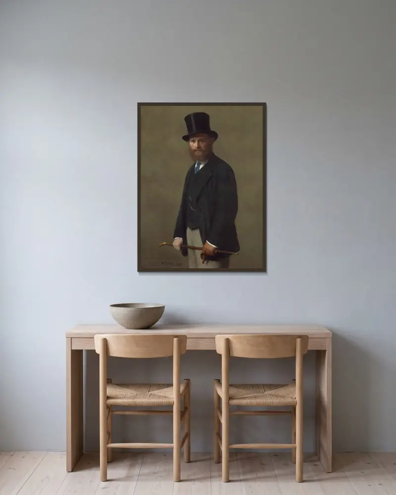 Édouard Manet von Henri Fantin-Latour gerahmt an einer Wand