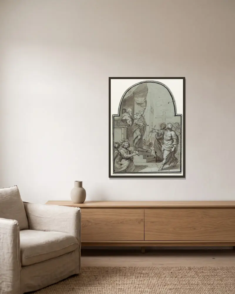 Ecce Homo von Federico Zuccaro gerahmt an einer Wand