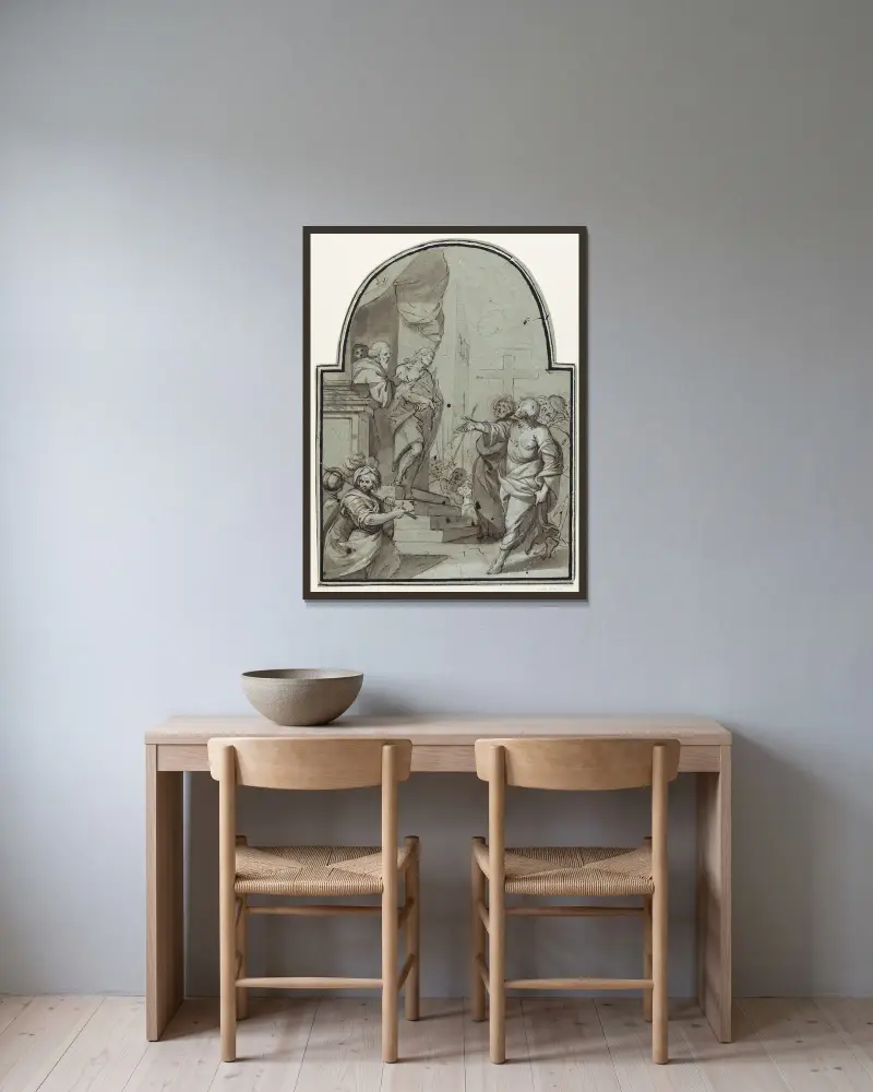 Ecce Homo von Federico Zuccaro gerahmt an einer Wand