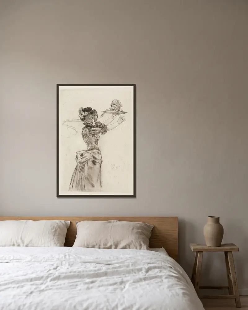 Modernity av Félicien Rops inramad på en vägg
