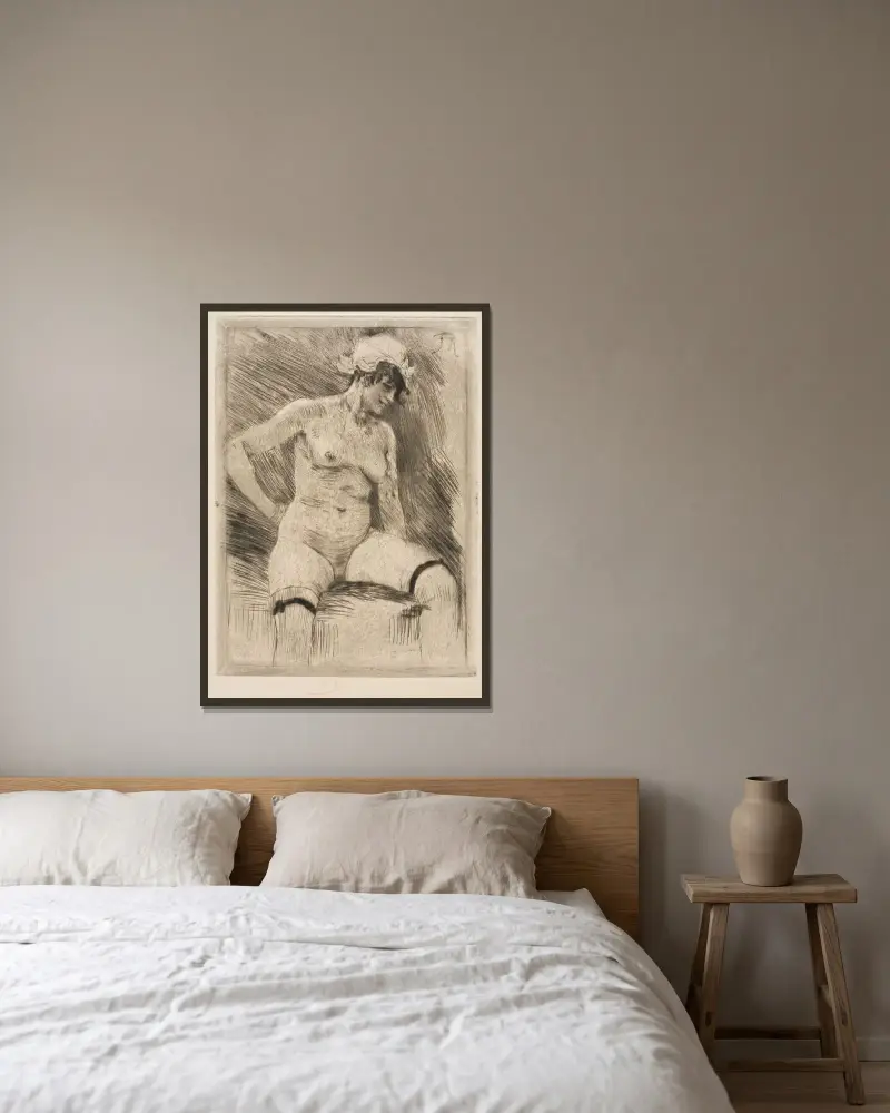 Människor av Félicien Rops inramad på en vägg