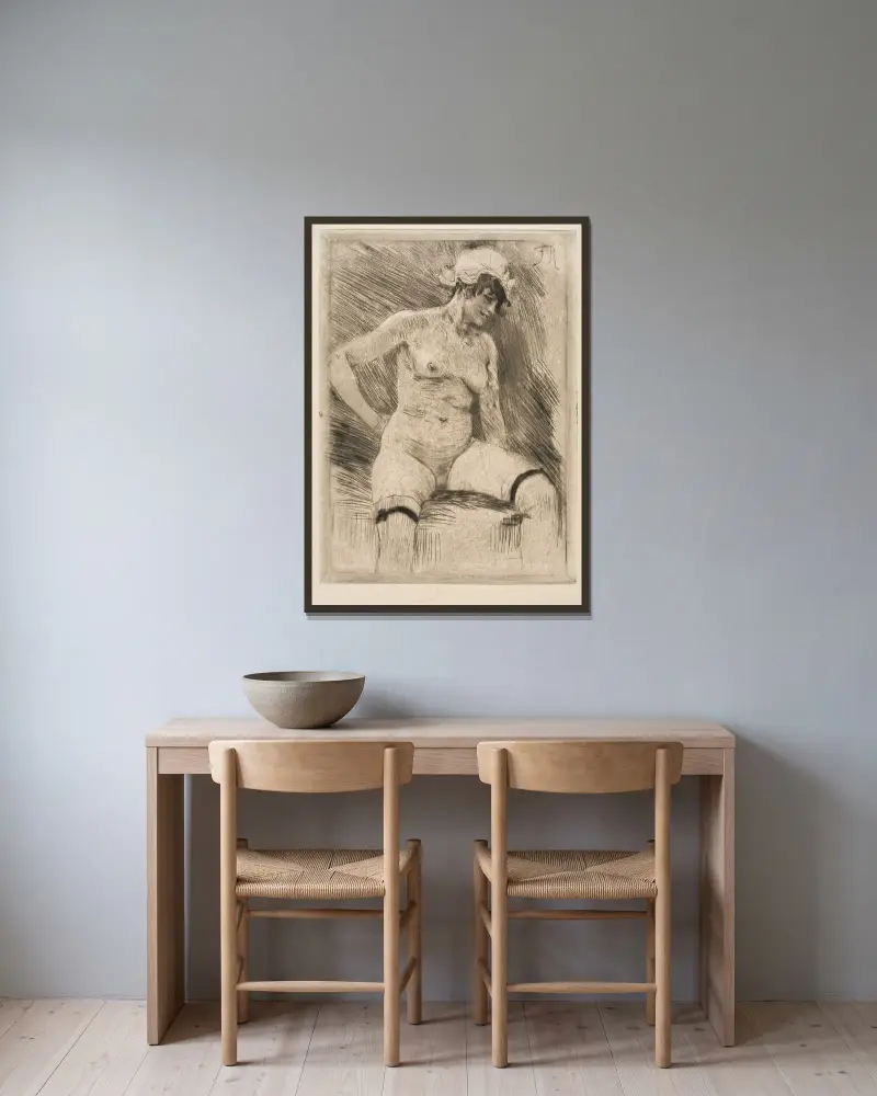 Människor av Félicien Rops inramad på en vägg