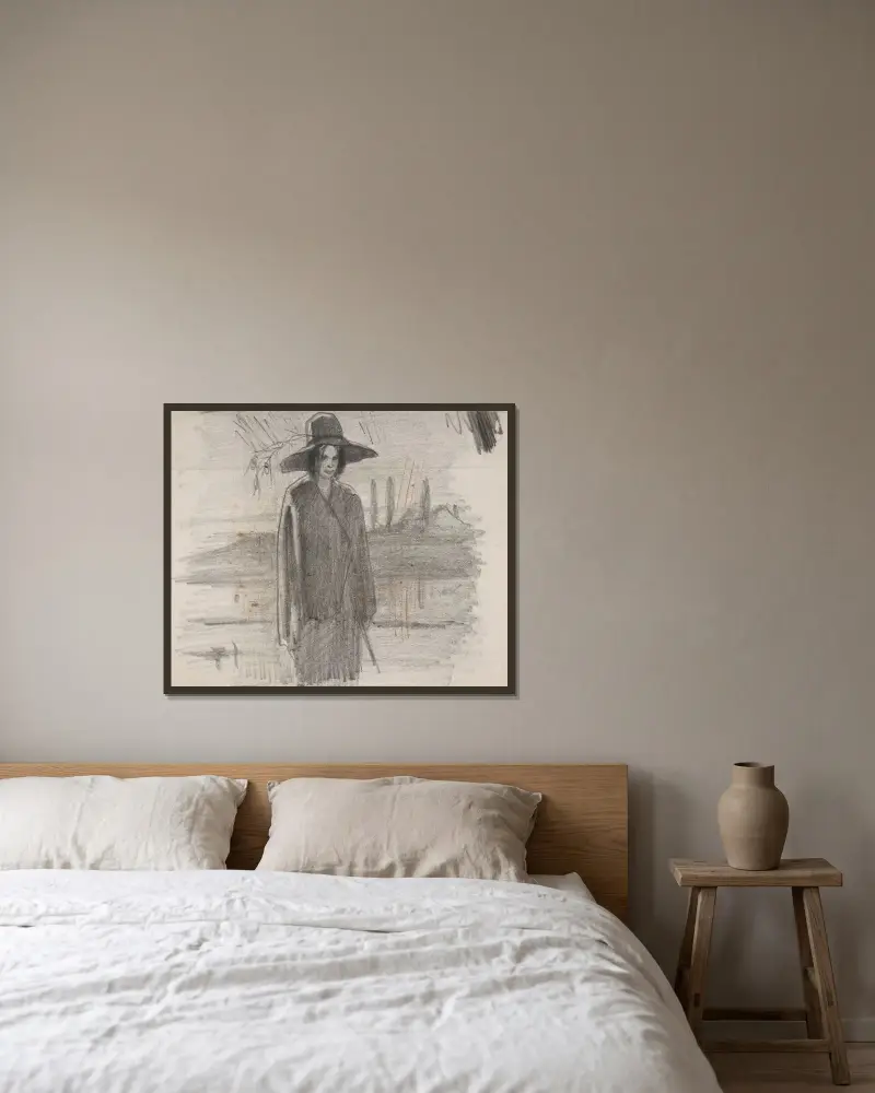 Herde av Félicien Rops inramad på en vägg