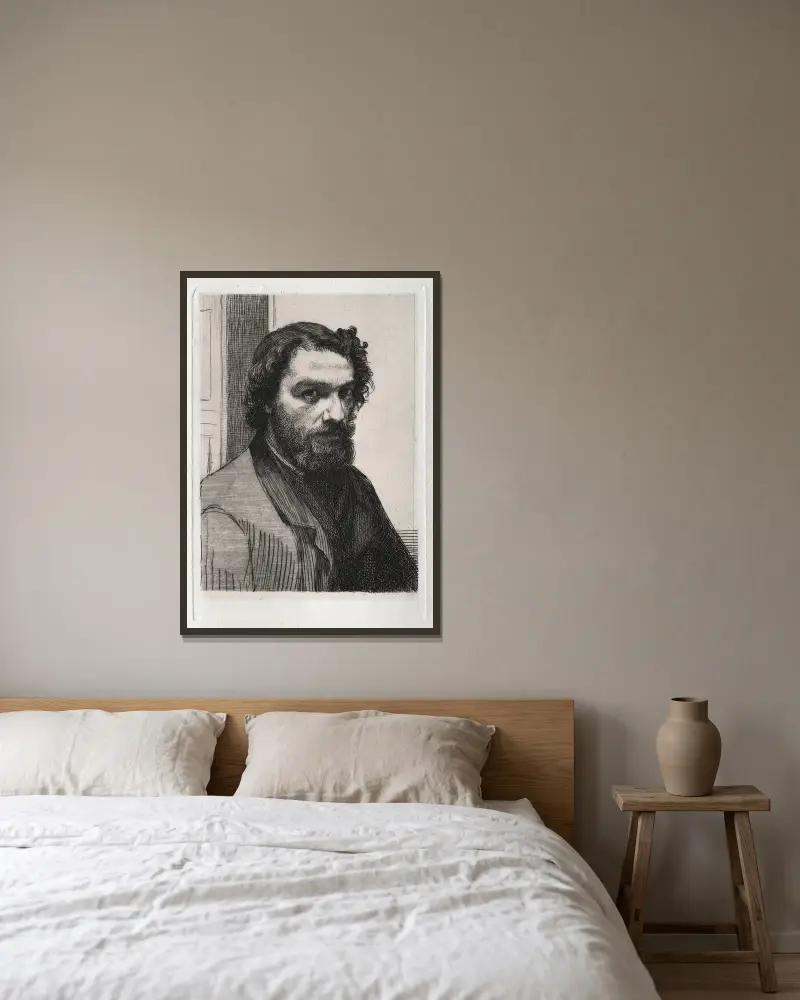 Alphonse Legros, Félix Bracquemond v rámu na stěně