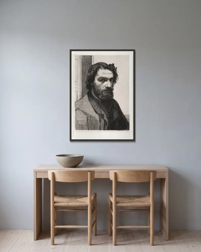 Alphonse Legros, Félix Bracquemond v rámu na stěně