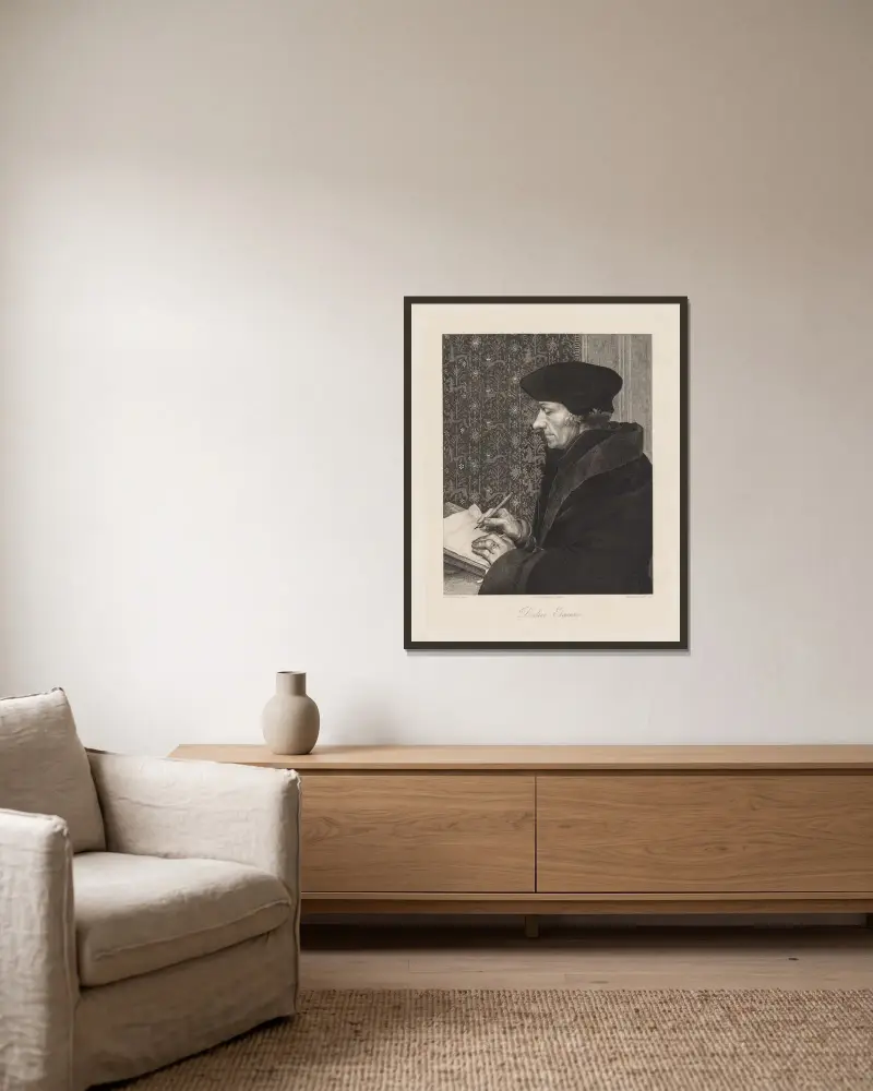 Erasmus (Didier Erasme), Félix Bracquemond w ramie na ścianie