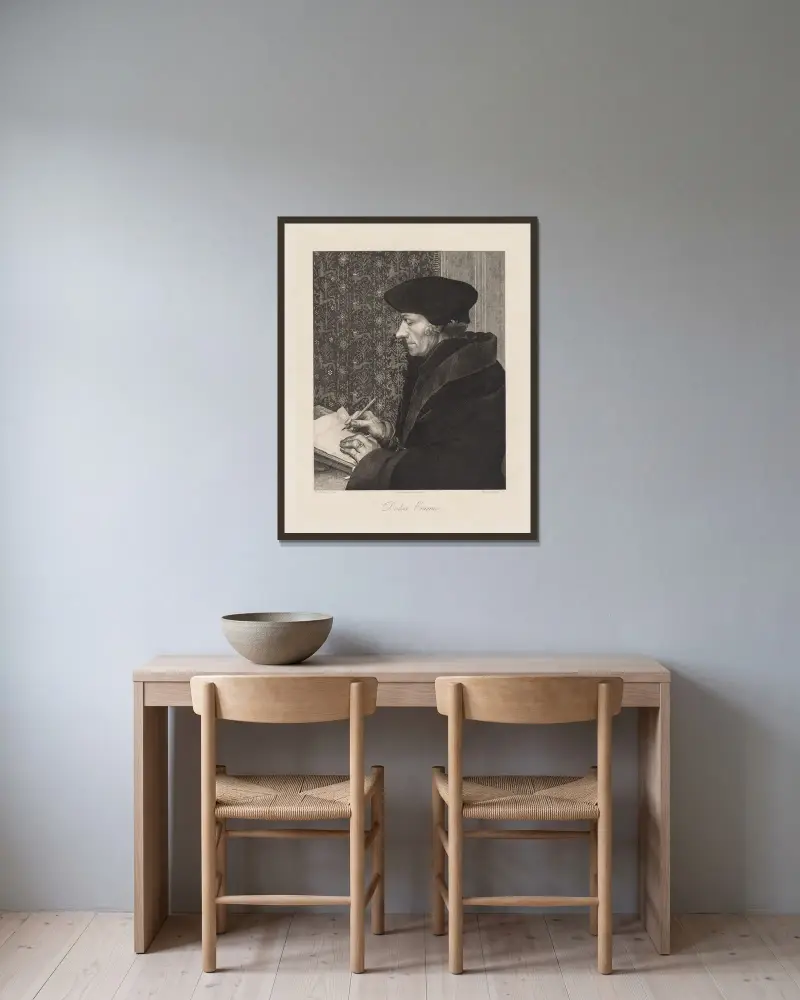 Erasmus (Didier Erasme), Félix Bracquemond w ramie na ścianie