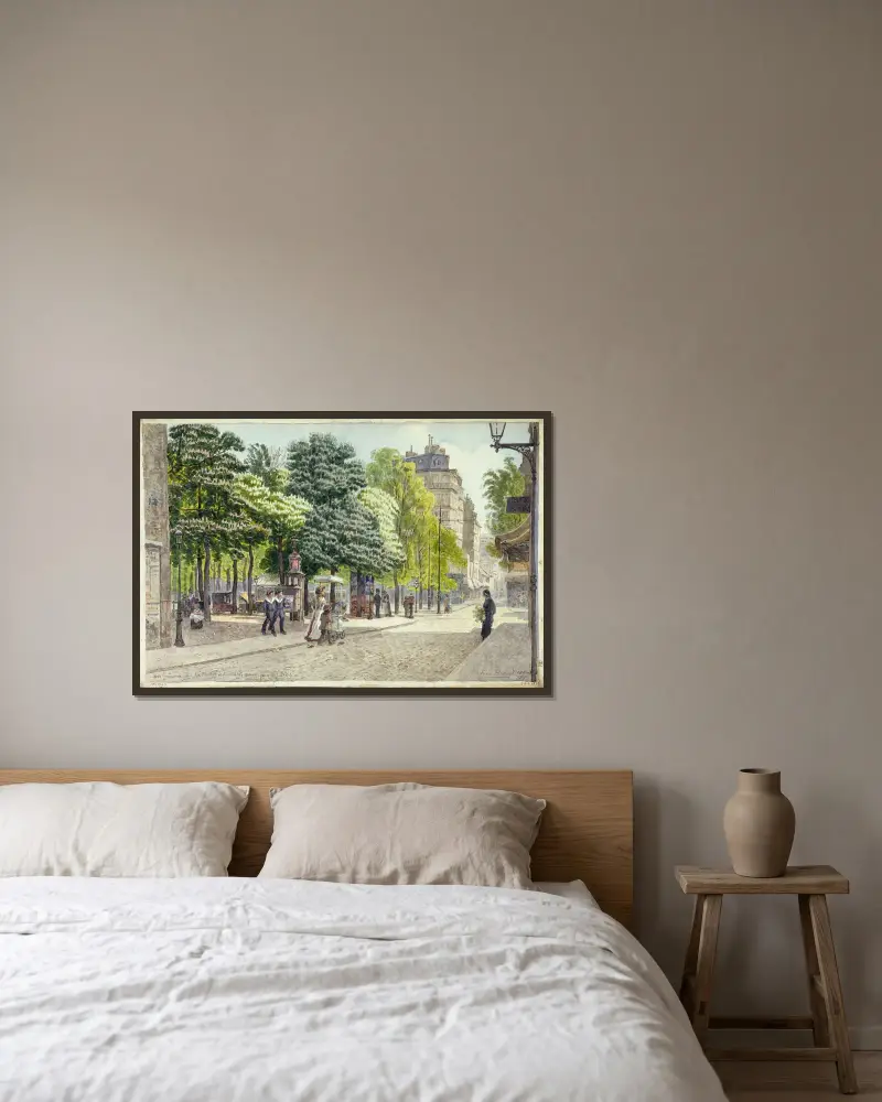 La rue Gassendi, rue des Plantes et avenue du Maine av Félix Brard inramad på en vägg
