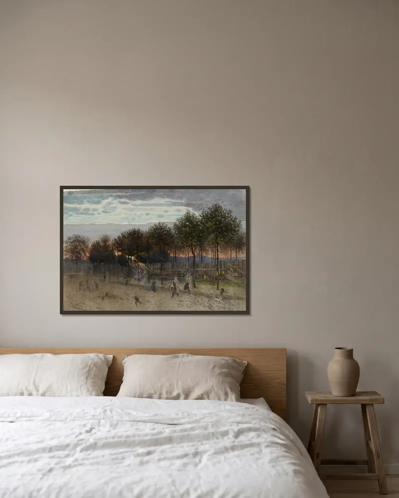 Vue de la rue Lakanal au Grand Montrouge av Félix Brard inramad på en vägg