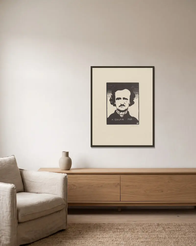 Edgar Allan Poe, Félix Vallotton w ramie na ścianie