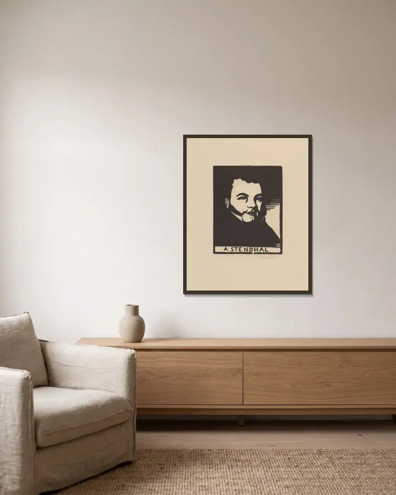 A Stendhal, Félix Vallotton v rámu na stěně