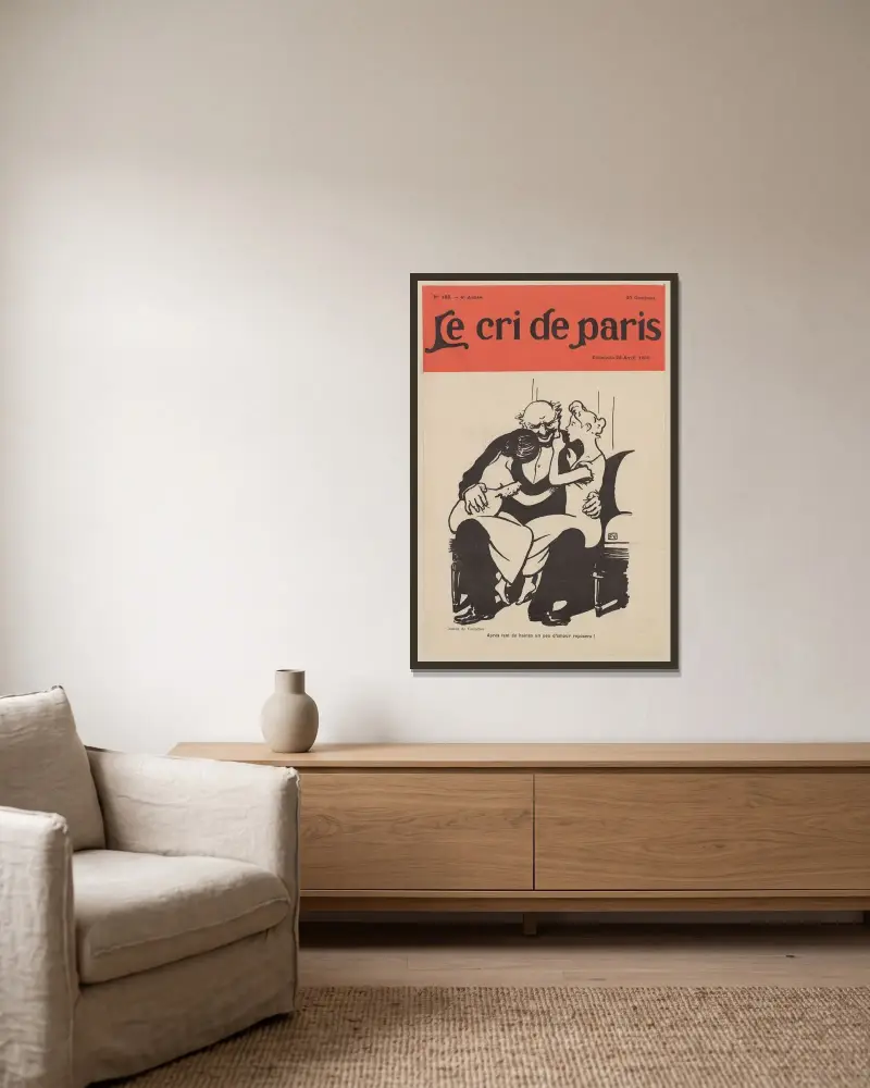 Après tant de haines un peu d’àmour reposera! av Félix Vallotton inramad på en vägg