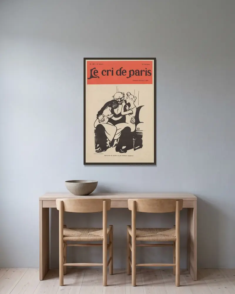 Après tant de haines un peu d’àmour reposera! av Félix Vallotton inramad på en vägg