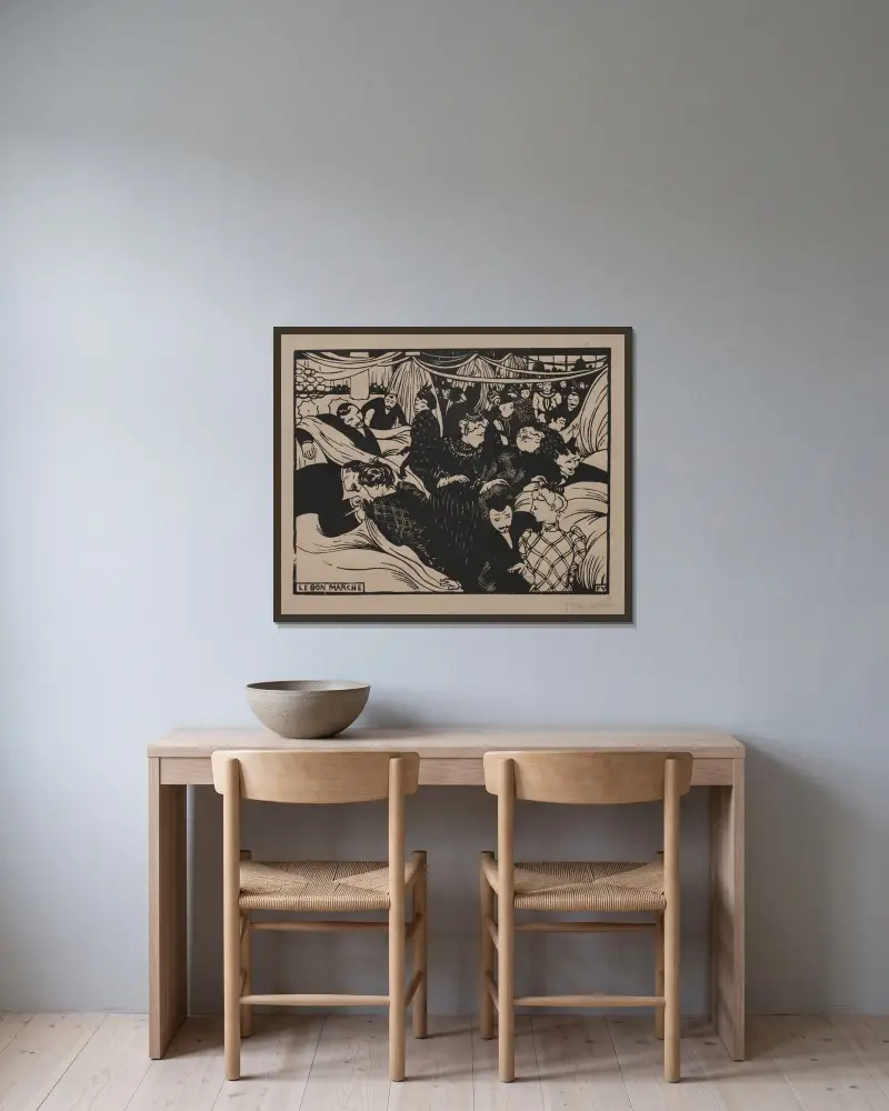 Bon Marché, Félix Vallotton v rámu na stěně