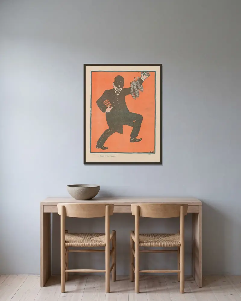 Choutte!..J’ai Faublas von Félix Vallotton gerahmt an einer Wand