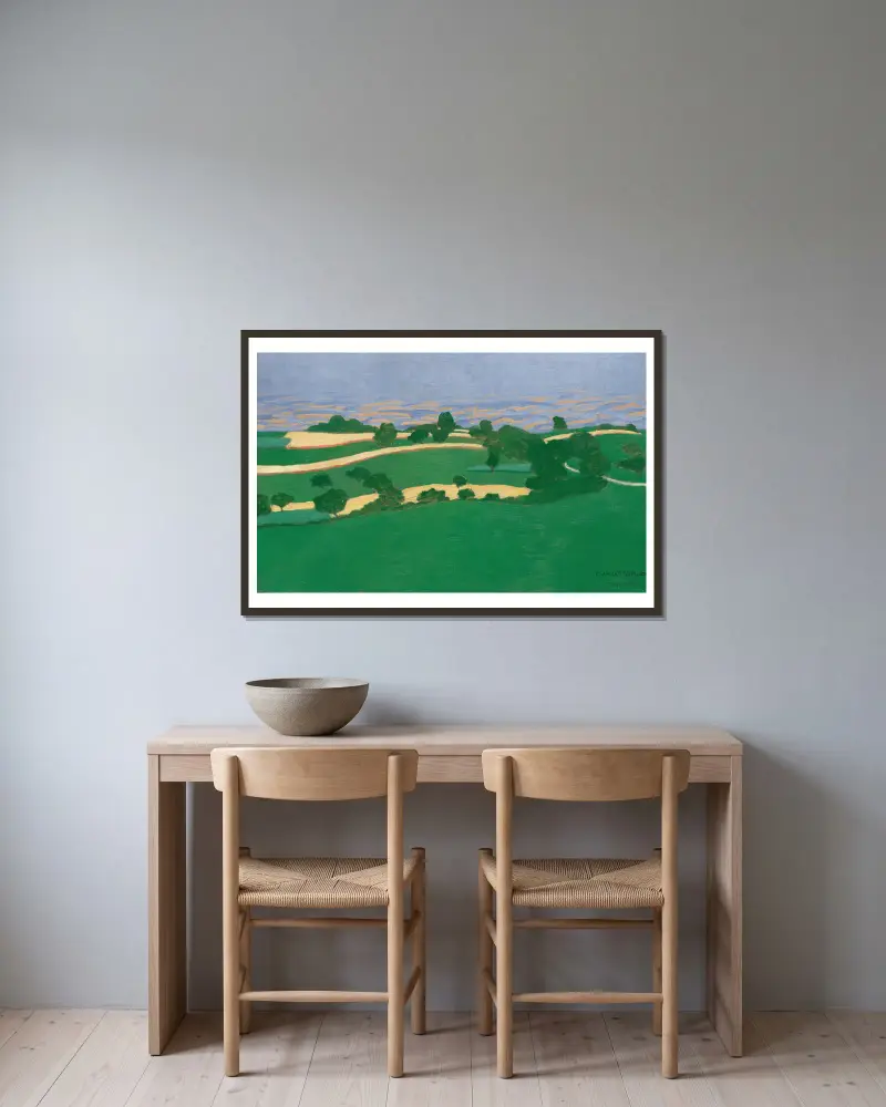 Kornfält, Félix Vallotton v rámu na stěně