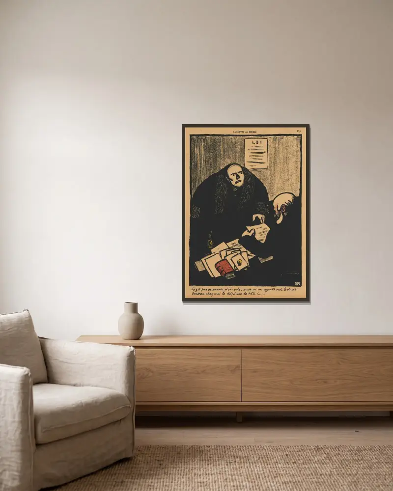 Crimes And Punishments; The question is, not whether… av Félix Vallotton inramad på en vägg