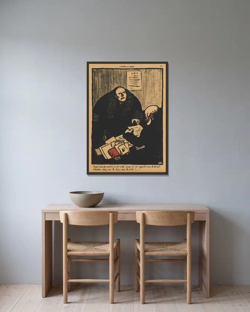 Crimes And Punishments; The question is, not whether… av Félix Vallotton inramad på en vägg