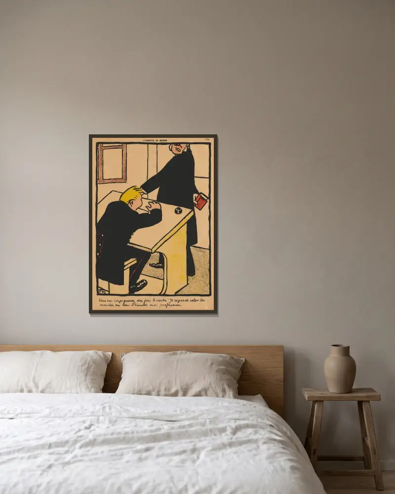 Crimes And Punishments; You shall conjugate… av Félix Vallotton inramad på en vägg