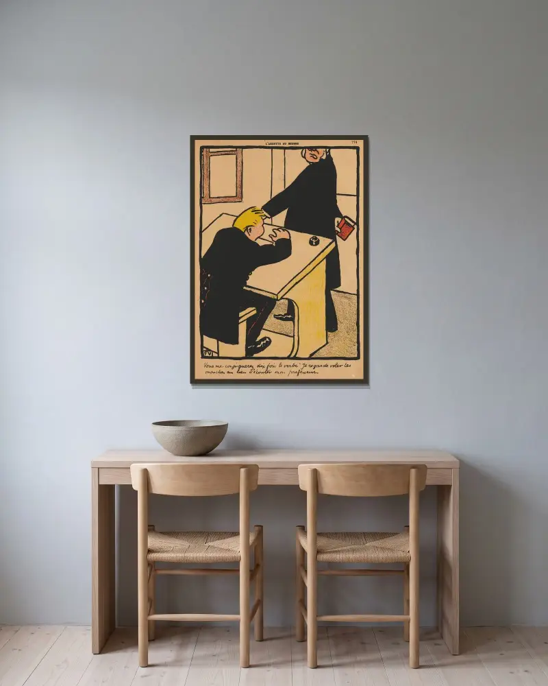 Crimes And Punishments; You shall conjugate… av Félix Vallotton inramad på en vägg