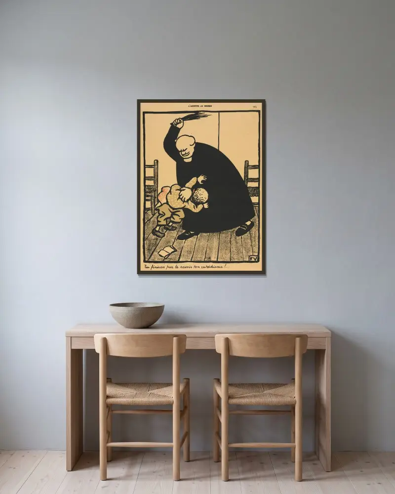 Crimes And Punishments; You’ll learn… av Félix Vallotton inramad på en vägg