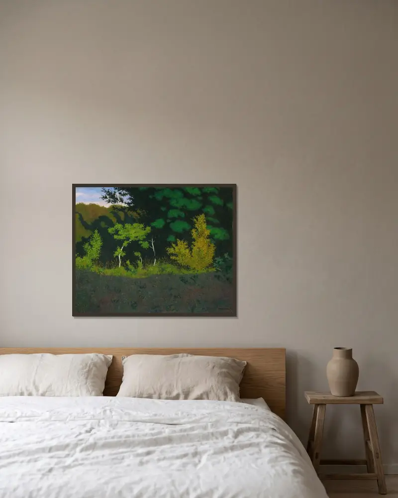Am Waldrand von Félix Vallotton gerahmt an einer Wand