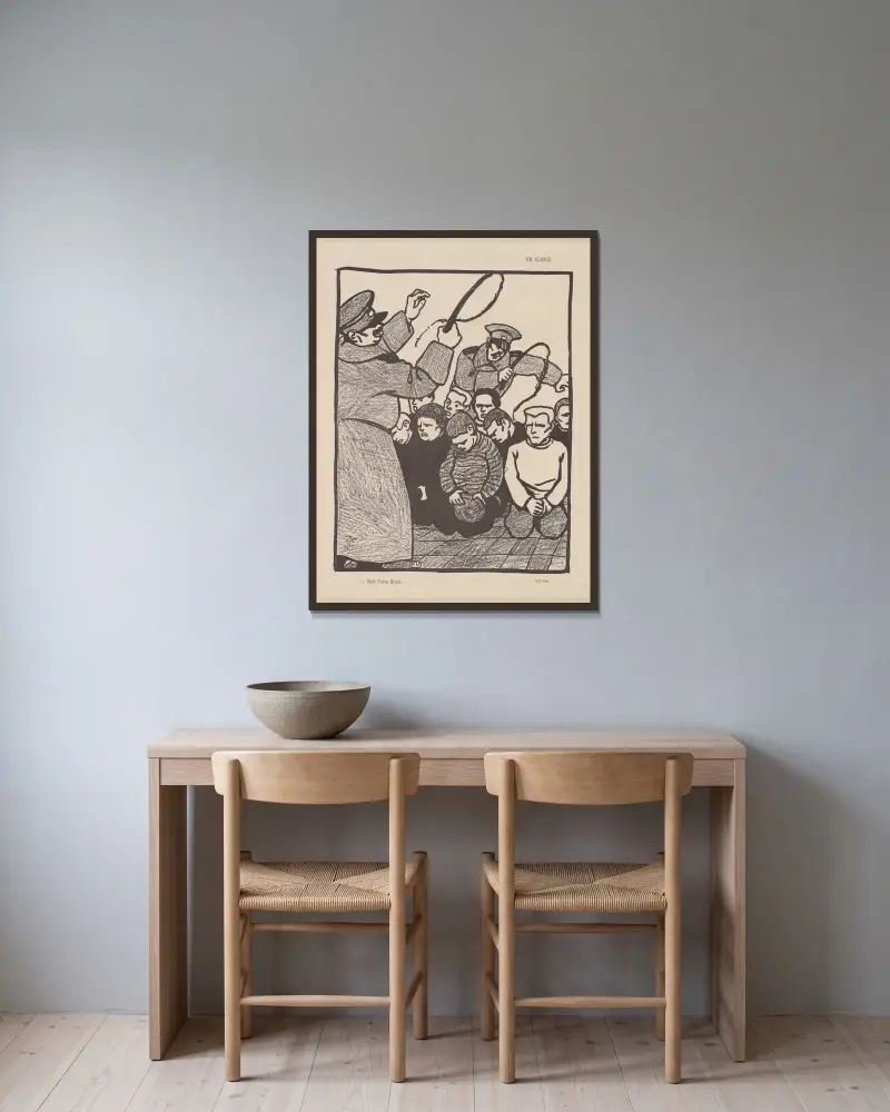 Im Klassenzimmer von Félix Vallotton gerahmt an einer Wand