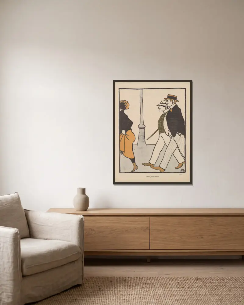 Tréninkové cvičení, Félix Vallotton v rámu na stěně