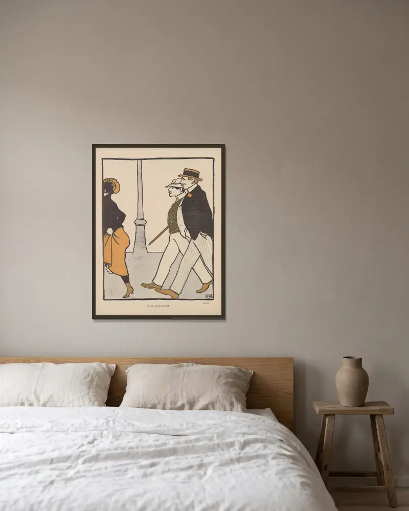 Tréninkové cvičení, Félix Vallotton v rámu na stěně