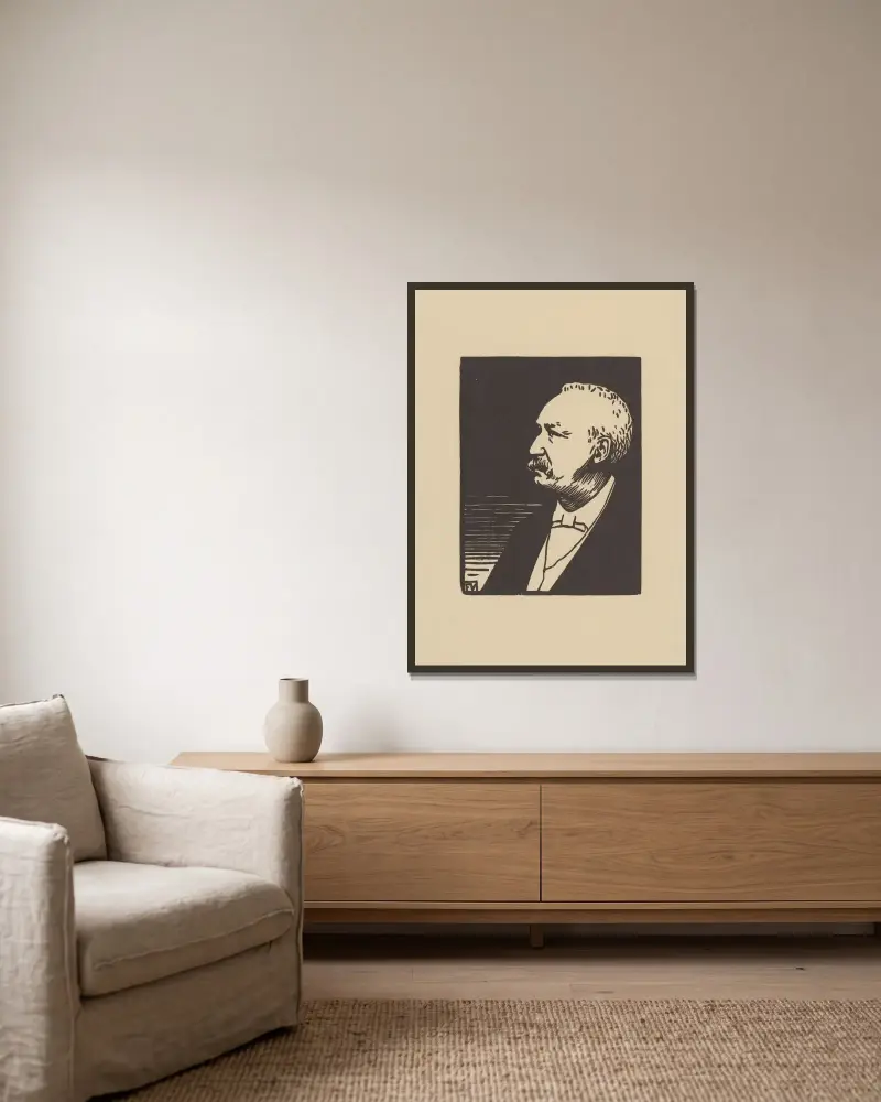 Félix Faure von Félix Vallotton gerahmt an einer Wand