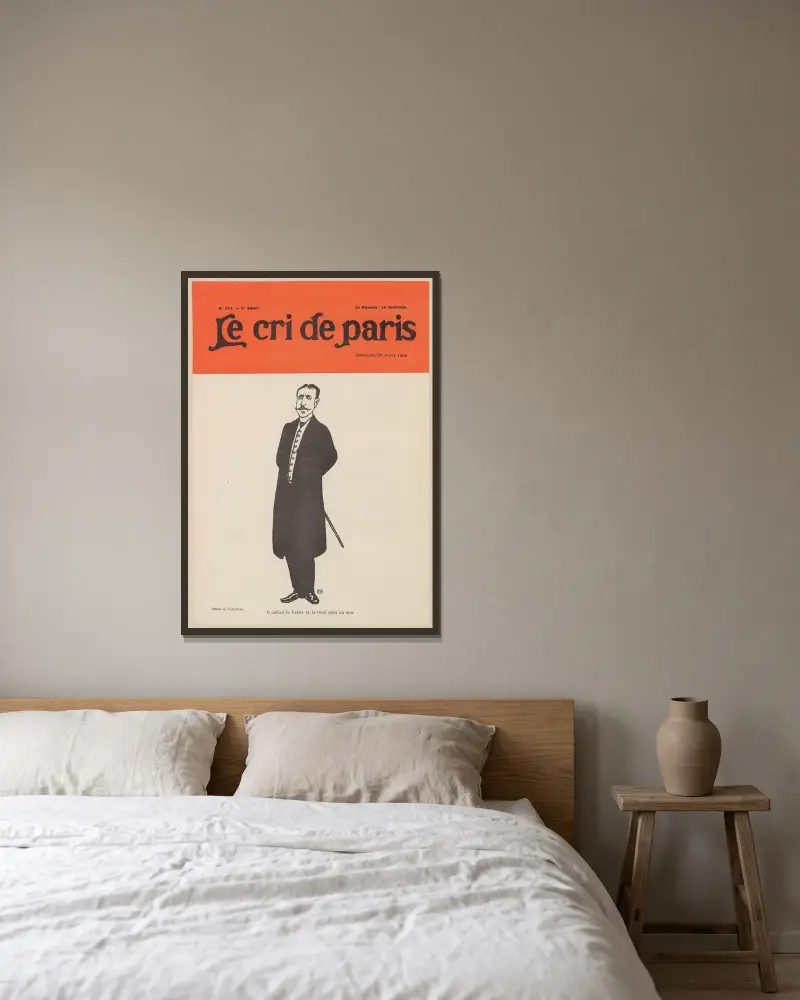 Il défend la Patrie et la vend pour un sou av Félix Vallotton inramad på en vägg