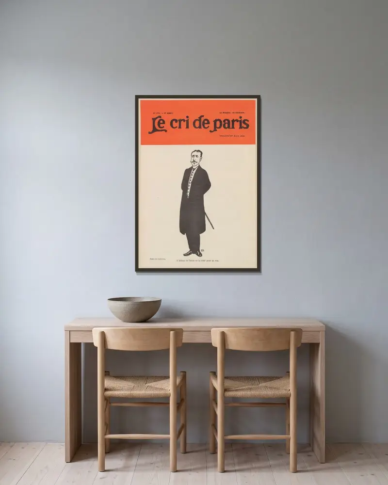Il défend la Patrie et la vend pour un sou av Félix Vallotton inramad på en vägg