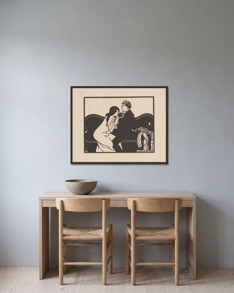 La belle épingle av Félix Vallotton inramad på en vägg