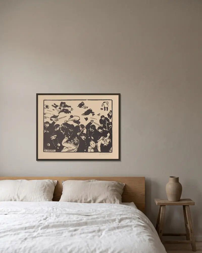Útok, Félix Vallotton v rámu na stěně